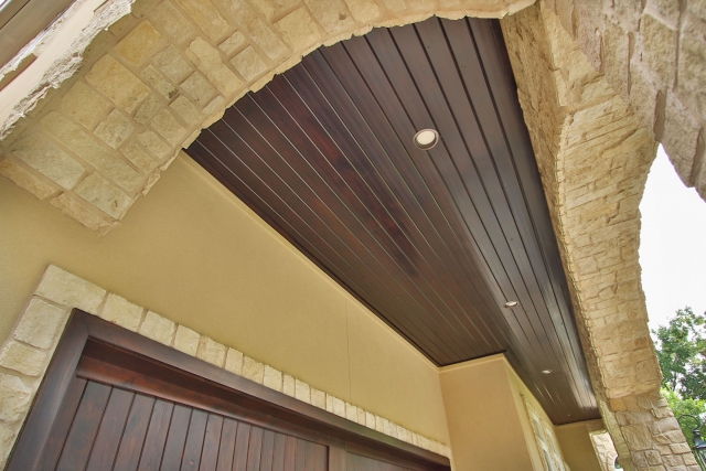 Bellaire arch wood ceiling