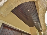 Bellaire arch wood ceiling