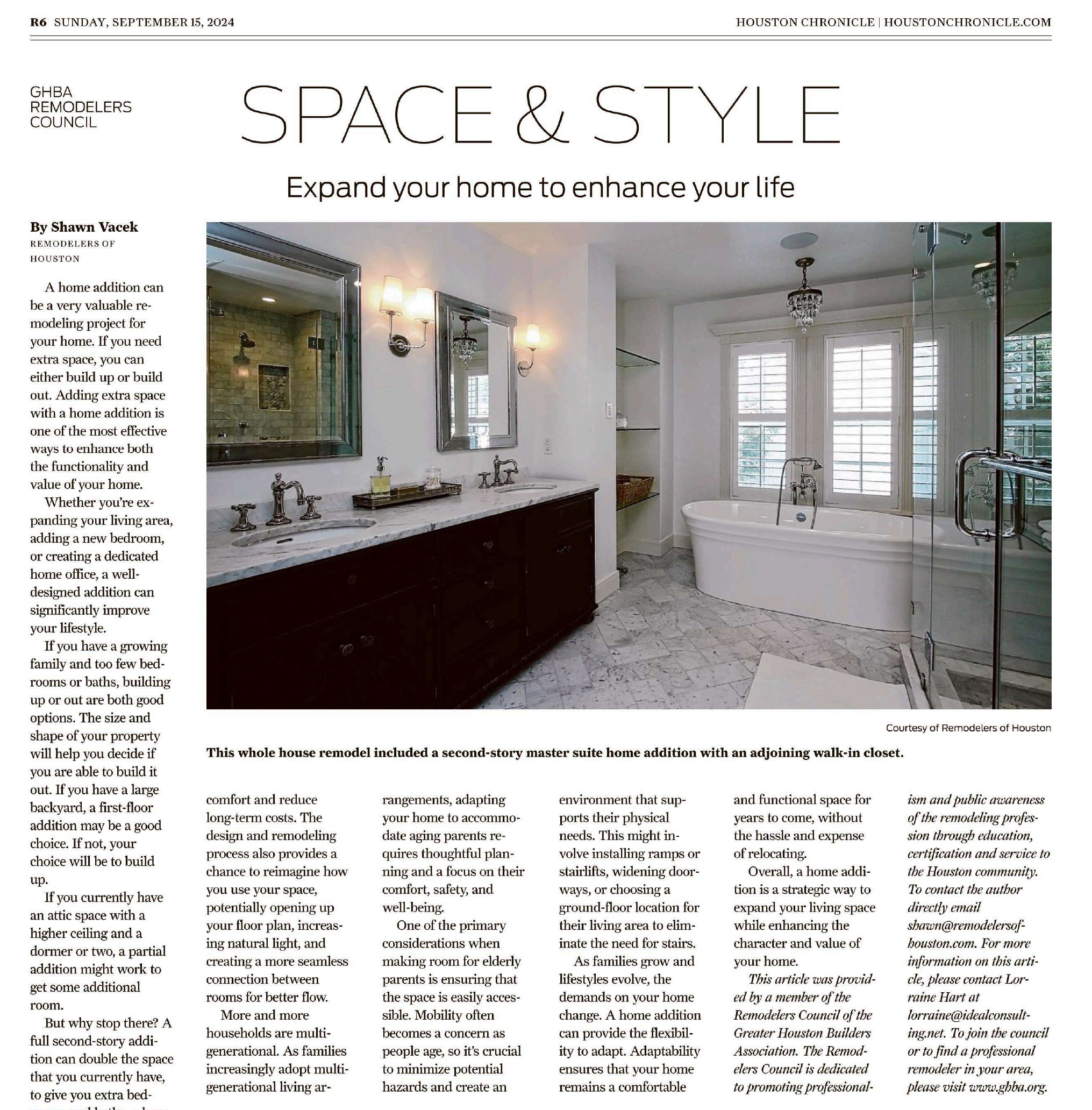 Expand Your Home to Enhance Your Life - Houston Chronicle - Remodelers ...